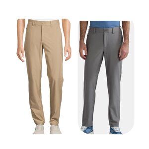 2 PICS Birdie Bound Men's Regular Fit Golf Performance Pants,30 x32(KHAKI & GREY